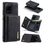 DG.MING M1 Series Phone Case PU + TPU + PC Back Cover with Magnetic Tri-Fold Wallet Kickstand for Samsung Galaxy S20 Ultra