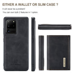 DG.MING M1 Series Phone Case PU + TPU + PC Back Cover with Magnetic Tri-Fold Wallet Kickstand for Samsung Galaxy S20 Ultra