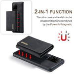 DG.MING M1 Series Phone Case PU + TPU + PC Back Cover with Magnetic Tri-Fold Wallet Kickstand for Samsung Galaxy S20 Ultra
