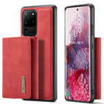 DG.MING M1 Series Phone Case PU + TPU + PC Back Cover with Magnetic Tri-Fold Wallet Kickstand for Samsung Galaxy S20 Ultra