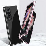 Electroplating Frame Drop-Proof PC Phone Cover Folding Case for Samsung Galaxy Z Fold3 5G