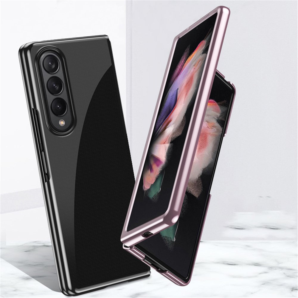 Electroplating Frame Drop-Proof PC Phone Cover Folding Case for Samsung Galaxy Z Fold3 5G