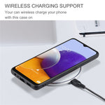 JEEHOOD magnetisk, aftageligt 2-i-1-hybridcover med fuld beskyttelse og lynlås i tegnebogsetui til Samsung Galaxy A22 5G (EU-version)