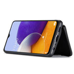 JEEHOOD magnetisk, aftageligt 2-i-1-hybridcover med fuld beskyttelse og lynlås i tegnebogsetui til Samsung Galaxy A22 5G (EU-version)