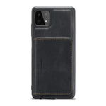 JEEHOOD magnetisk, aftageligt 2-i-1-hybridcover med fuld beskyttelse og lynlås i tegnebogsetui til Samsung Galaxy A22 5G (EU-version)