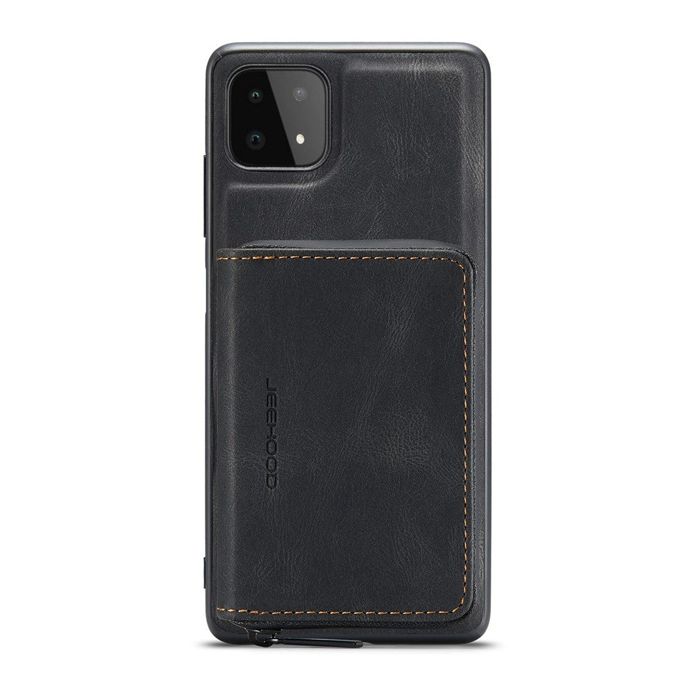 JEEHOOD magnetisk, aftageligt 2-i-1-hybridcover med fuld beskyttelse og lynlås i tegnebogsetui til Samsung Galaxy A22 5G (EU-version)