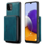 JEEHOOD magnetisk, aftageligt 2-i-1-hybridcover med fuld beskyttelse og lynlås i tegnebogsetui til Samsung Galaxy A22 5G (EU-version)