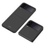 Hudfølelse Ensfarvet Stødresistent Beskyttelses-PC Cover med Stander til Samsung Galaxy Z Flip3 5G