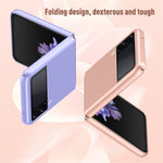 Hudfølelse Ensfarvet Stødresistent Beskyttelses-PC Cover med Stander til Samsung Galaxy Z Flip3 5G