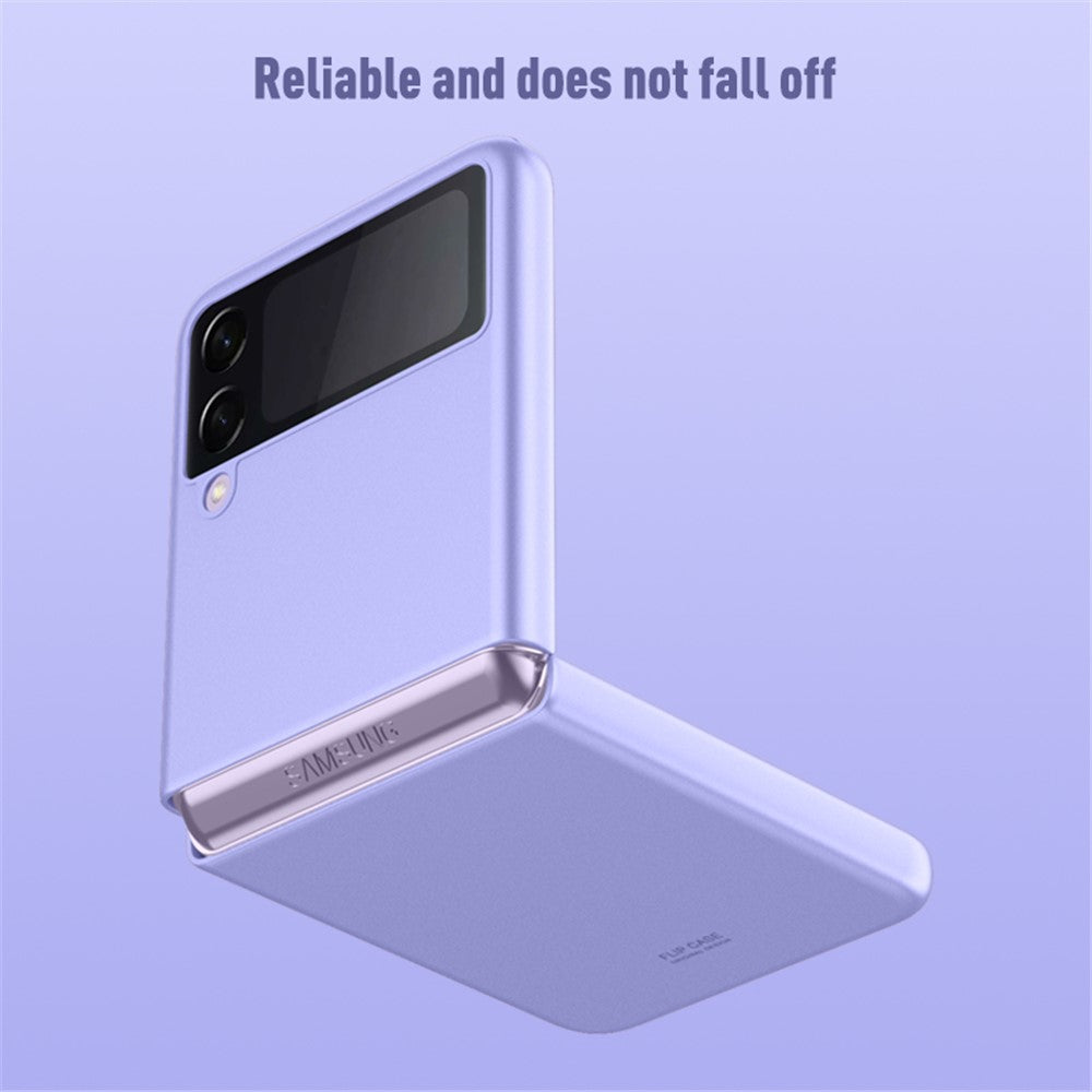Hudfølelse Ensfarvet Stødresistent Beskyttelses-PC Cover med Stander til Samsung Galaxy Z Flip3 5G