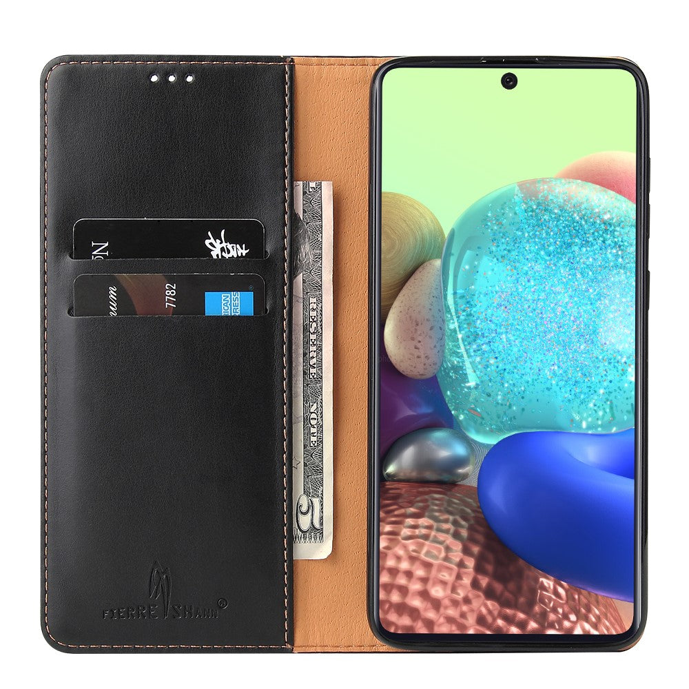 Wallet Genuine Texture PU Leather Stand Case for Samsung Galaxy A71 5G SM-A716