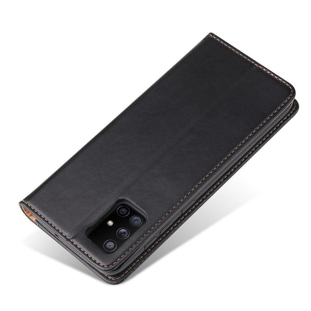 Wallet Genuine Texture PU Leather Stand Case for Samsung Galaxy A71 5G SM-A716