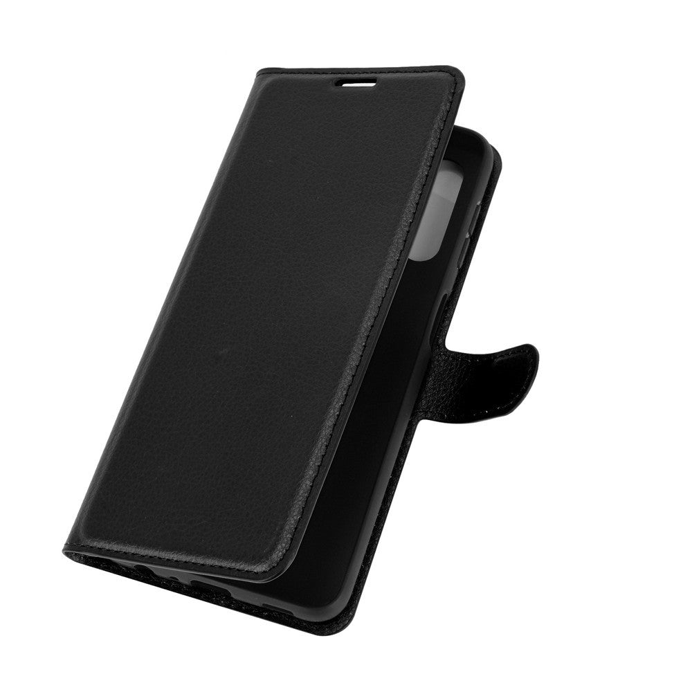 Folio Flip Anti-Scratch Litchi Skin Leather Mobile Phone Wallet Stand Cover Case for Samsung Galaxy A32 4G (EU Version)