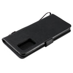 For Samsung Galaxy A52 4G / A52 5G / A52s 5G Case Solid Color Leather Mobile Cover Wallet Stand with Strap