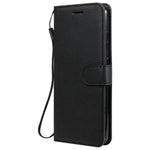 For Samsung Galaxy A52 4G / A52 5G / A52s 5G Case Solid Color Leather Mobile Cover Wallet Stand with Strap