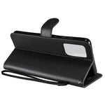 For Samsung Galaxy A52 4G / A52 5G / A52s 5G Case Solid Color Leather Mobile Cover Wallet Stand with Strap