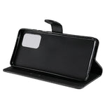 For Samsung Galaxy A52 4G / A52 5G / A52s 5G Case Solid Color Leather Mobile Cover Wallet Stand with Strap