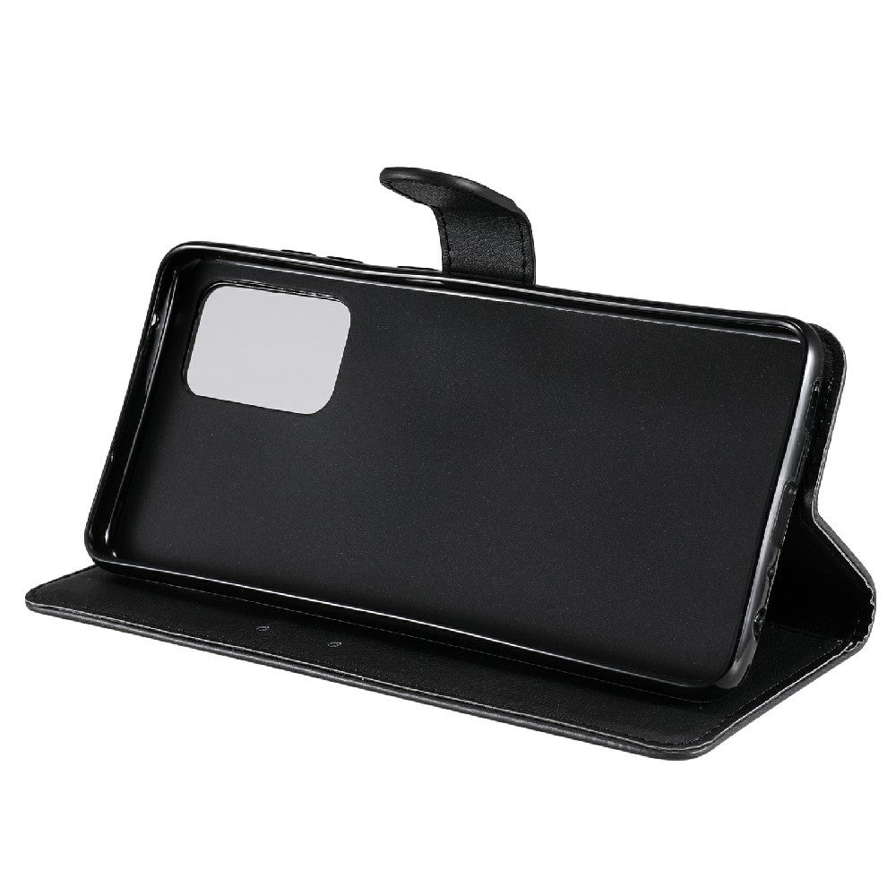For Samsung Galaxy A52 4G / A52 5G / A52s 5G Case Solid Color Leather Mobile Cover Wallet Stand with Strap