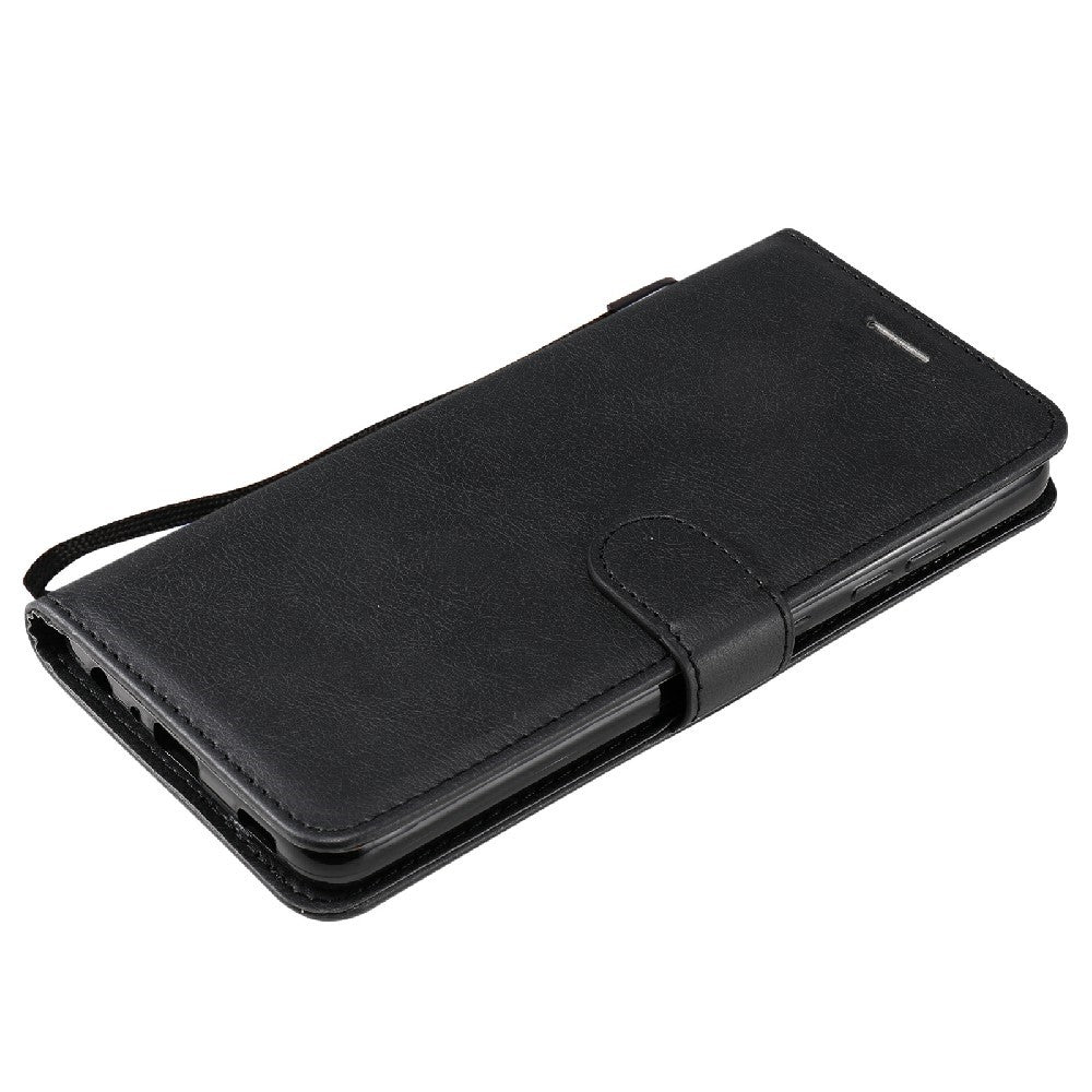 For Samsung Galaxy A52 4G / A52 5G / A52s 5G Case Solid Color Leather Mobile Cover Wallet Stand with Strap