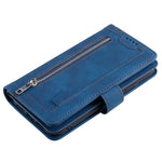 9 Card Slots PU Leather Cell Phone Stand Case Wallet Cover with Strap for Samsung Galaxy A22 5G (EU Version)