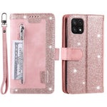 9 Card Slots PU Leather Cell Phone Stand Case Wallet Cover with Strap for Samsung Galaxy A22 5G (EU Version)