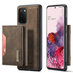 DG.MING M2-serien trådløst opladeligt aftageligt 2-i-1-pungcover, stødsikkert hybridmobilcover med vandret visningsstativ til Samsung Galaxy S20 4G/S20 5G