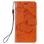 For Samsung Galaxy A20e / A202 Wallet Case Floral Butterfly Imprinted Leather Phone Cover Stand