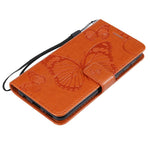 For Samsung Galaxy A20e / A202 Wallet Case Floral Butterfly Imprinted Leather Phone Cover Stand