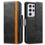For Samsung Galaxy S21 Ultra 5G Phone Cases CASENEO PU Leather Cover Stand with RFID Blocking Wallet