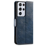 For Samsung Galaxy S21 Ultra 5G Phone Cases CASENEO PU Leather Cover Stand with RFID Blocking Wallet