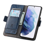 For Samsung Galaxy S21 Ultra 5G Phone Cases CASENEO PU Leather Cover Stand with RFID Blocking Wallet