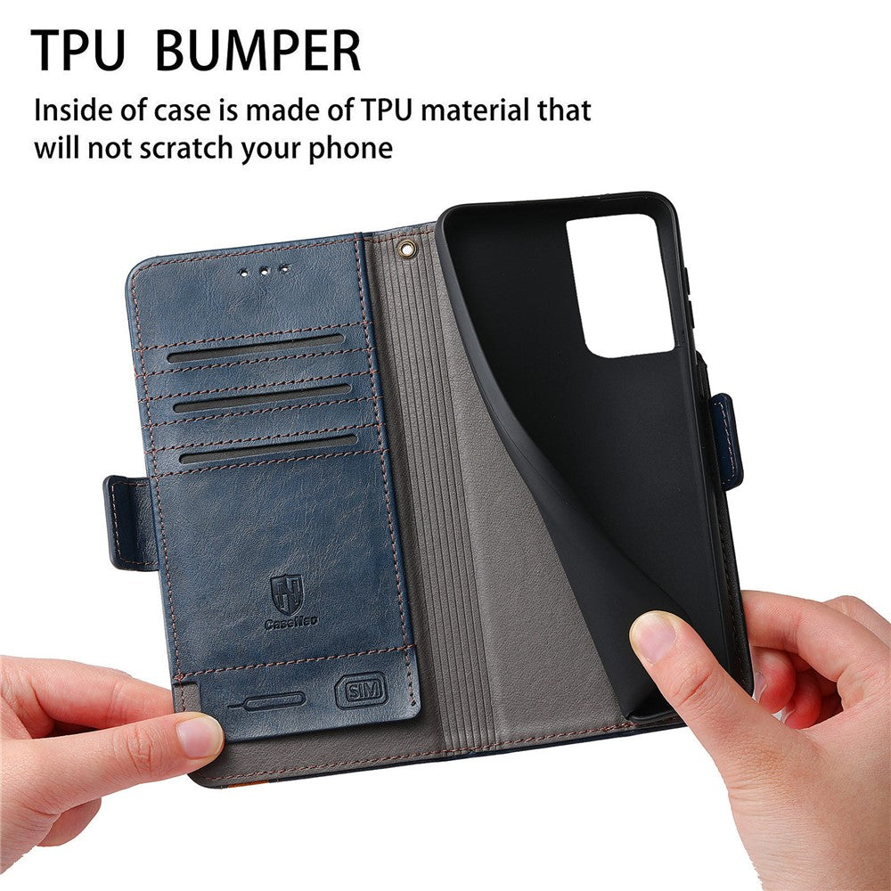 For Samsung Galaxy S21 Ultra 5G Phone Cases CASENEO PU Leather Cover Stand with RFID Blocking Wallet