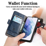 For Samsung Galaxy S21 Ultra 5G Phone Cases CASENEO PU Leather Cover Stand with RFID Blocking Wallet