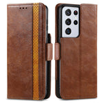 For Samsung Galaxy S21 Ultra 5G Phone Cases CASENEO PU Leather Cover Stand with RFID Blocking Wallet