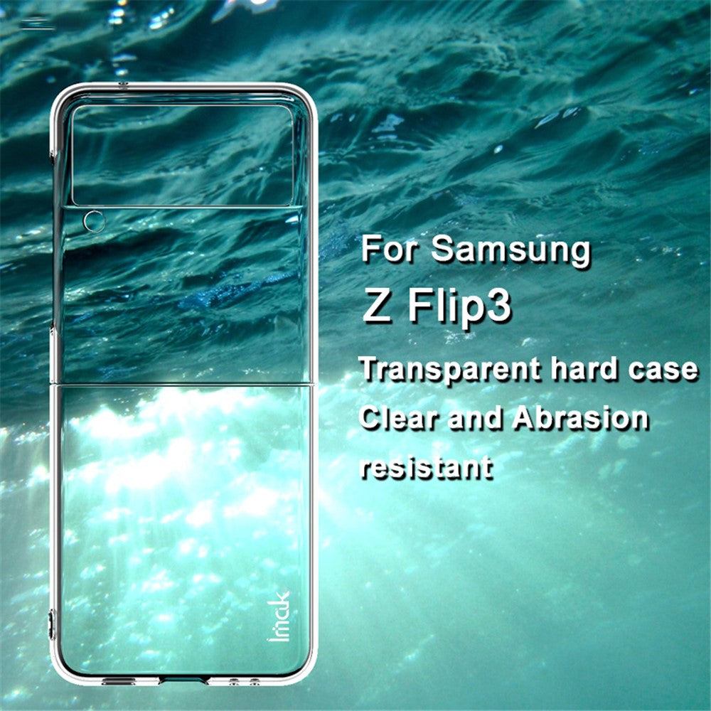 IMAK Air II Pro Drop-Proof Wear Resistant PC Crystal Cover Shell (Upper Cover + Lower Cover) for Samsung Galaxy Z Flip3 5G