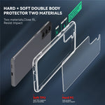 Clear PC Back Flexible TPU Bumper Shockproof Protective Phone Case for Samsung Galaxy S21 5G/4G