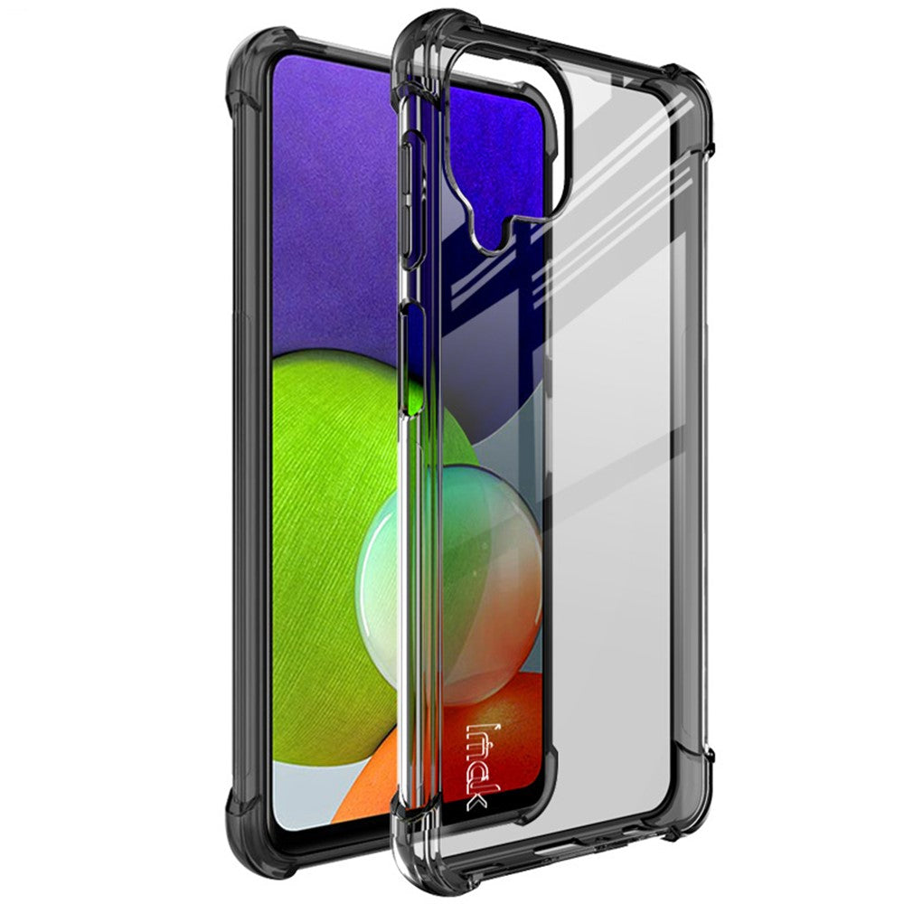 IMAK Transparent Reinforced Corners Soft TPU Cushion Ultra-Thin Slim Cover with Screen Protector for Samsung Galaxy A22 4G (EU Version)