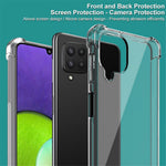 IMAK Transparent Reinforced Corners Soft TPU Cushion Ultra-Thin Slim Cover with Screen Protector for Samsung Galaxy A22 4G (EU Version)