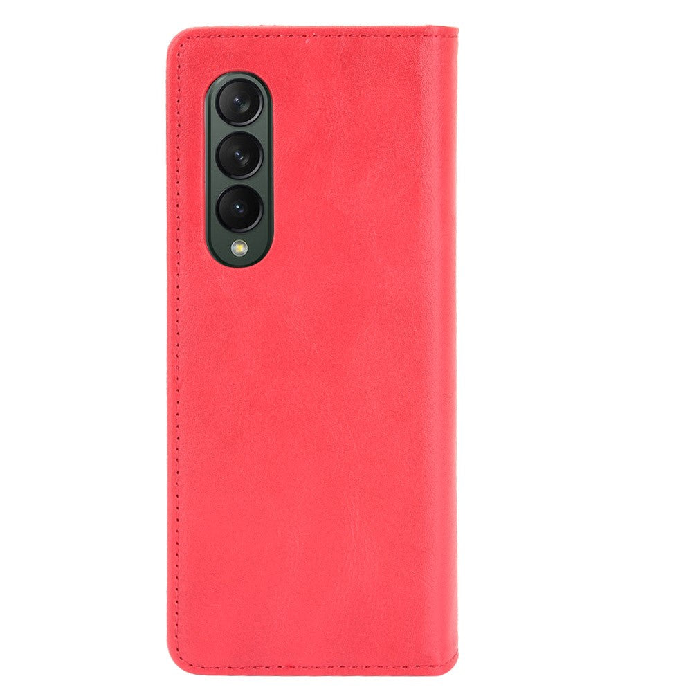 Folio Flip Auto-Absorbed Retro Leather Wallet Phone Case for Samsung Galaxy Z Fold3 5G