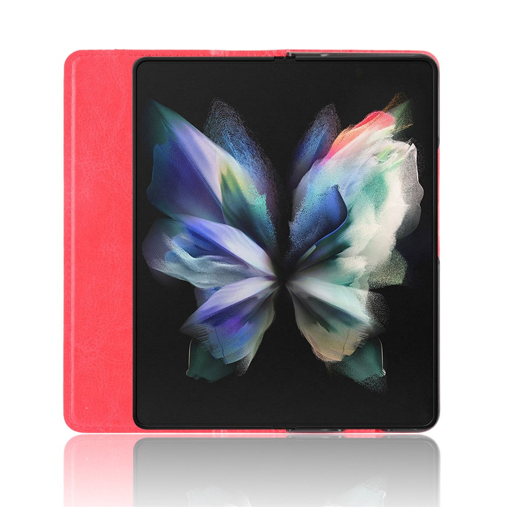 Folio Flip Auto-Absorbed Retro Leather Wallet Phone Case for Samsung Galaxy Z Fold3 5G
