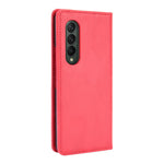 Folio Flip Auto-Absorbed Retro Leather Wallet Phone Case for Samsung Galaxy Z Fold3 5G