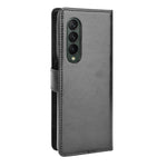 Crazy Horse Texture Leather Wallet Stand Phone Protective Case Cover with Hand Strap for Samsung Galaxy Z Fold3 5G
