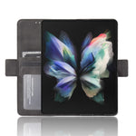 Shockproof Leather Cell Phone Cover Stand Case Shell with Multiple Card Slot for Samsung Galaxy Z Fold3 5G