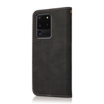 Anti-Drop Dual Color Anti-Scratch Wallet Design Leather Phone Case with Stand and Strap for Samsung Galaxy S20 Ultra