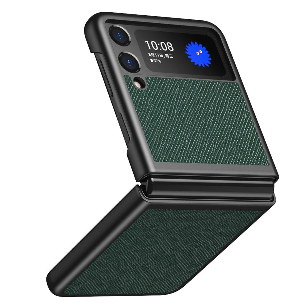 Hårdt PC-cover med krydstekstur til Samsung Galaxy Z Flip3 5G