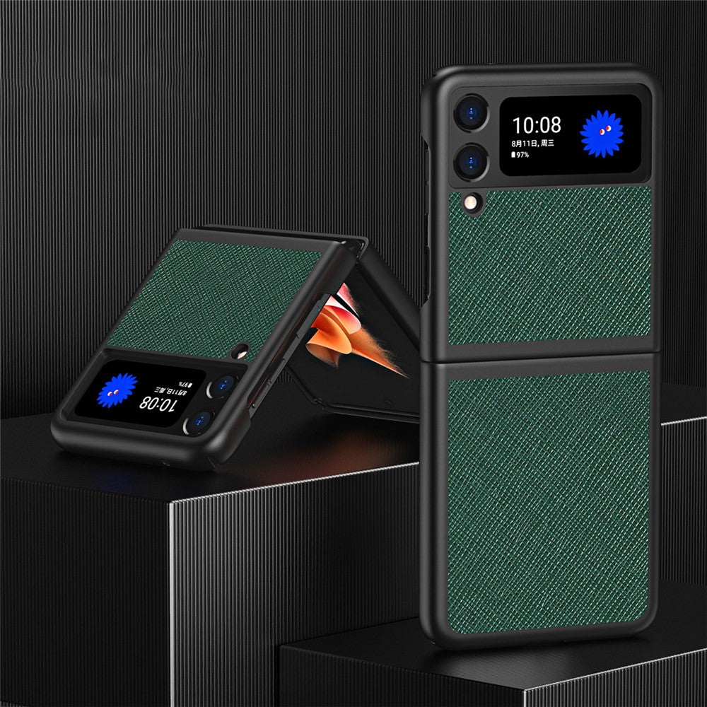 Hårdt PC-cover med krydstekstur til Samsung Galaxy Z Flip3 5G