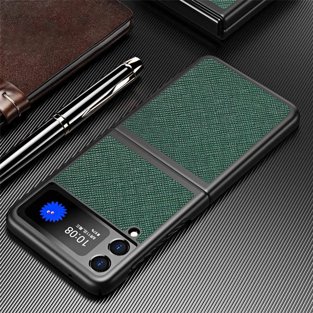 Hårdt PC-cover med krydstekstur til Samsung Galaxy Z Flip3 5G