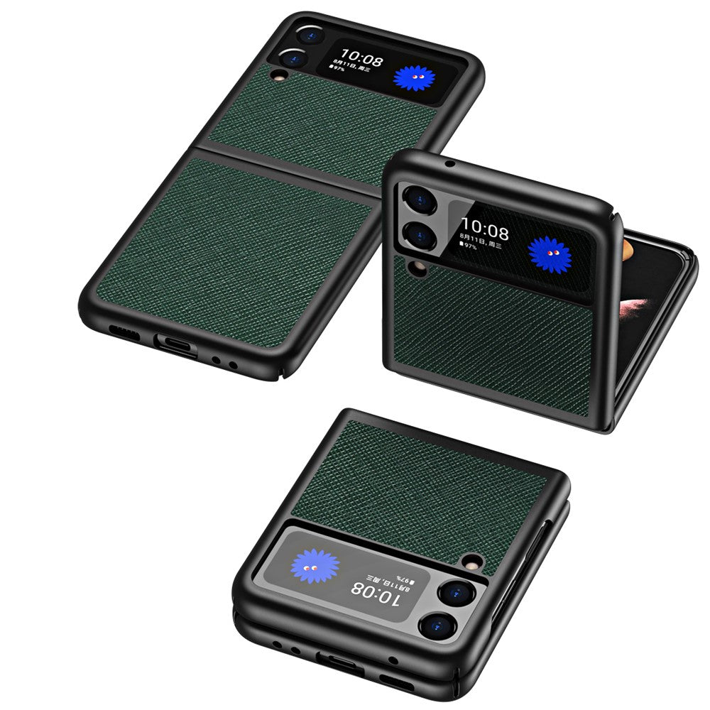 Hårdt PC-cover med krydstekstur til Samsung Galaxy Z Flip3 5G