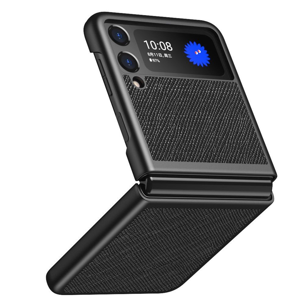 Hårdt PC-cover med krydstekstur til Samsung Galaxy Z Flip3 5G