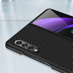Carbon Fiber Design Slim Thin Shockproof Full Protection PC Phone Case for Samsung Galaxy Z Fold3 5G